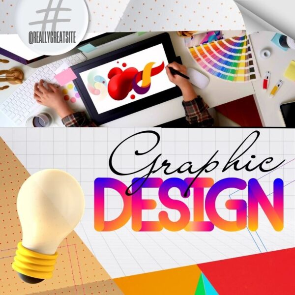 Graphic Design course banner with digital tablet artwork, color palette, and creative design elements – Learn professional design skills online